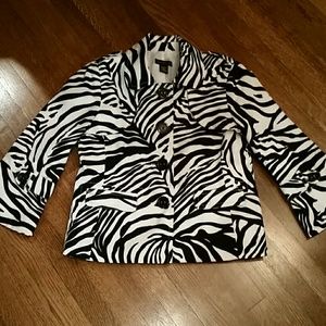 Worn once! Zebra Print spring/summer jacket